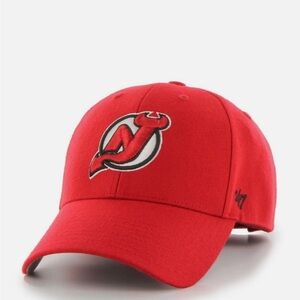 47 Brand New Jersey Devils MVP Adjustable Red Baseball Cap